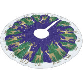 Sneeuwrijke Winter Herten Bos Kerstmis Kerstboom Rok (Gekanteld)