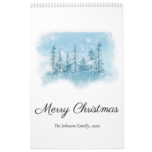 Sneeuwrijke Winter Kerst Foto Kalender (Hoes)