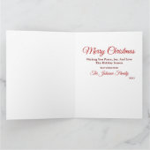 Sneeuwrijke Winter Kerstmis Cabine Scène Kaart (Binnen)