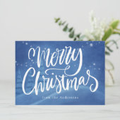 Sneeuwrijke Winter Kerstmis Non-foto Feestdagenkaart (Staand voorkant)