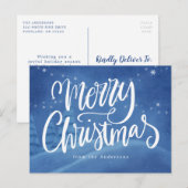 Sneeuwrijke Winter Kerstmis Non-foto Feestdagenkaart (Voorkant / Achterkant)