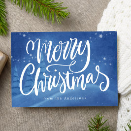 Sneeuwrijke Winter Kerstmis Non-foto Feestdagenkaart