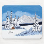 Sneeuwrijke Winter Muismat (Voorkant)
