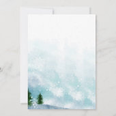 Sneeuwrijke Winter Ochtend Blauw Huwelijk Uitnodig (Achterkant)
