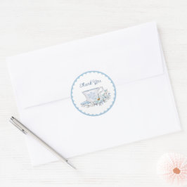 Sneeuwrijke Winter Thee Cup | Dank u Ronde Sticker