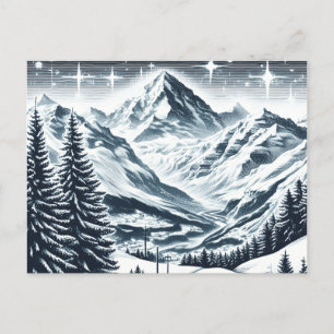 Sneeuwrijke winter wonderland briefkaart