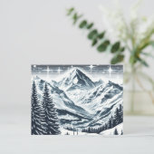 Sneeuwrijke winter wonderland briefkaart (Staand voorkant)