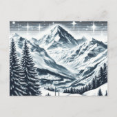 Sneeuwrijke winter wonderland briefkaart (Voorkant)
