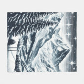 Sneeuwrijke winter wonderland fleece deken (Voorkant (Horizontaal))