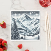 Sneeuwrijke winter wonderland servet (Insitu)