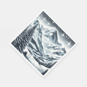 Sneeuwrijke winter wonderland servet (Hoek)