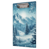 Sneeuwrijke winterberg klembord (Links)