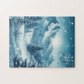 Sneeuwrijke winterberg legpuzzel (Horizontaal)