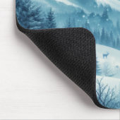 Sneeuwrijke winterberg muismat (Hoek)