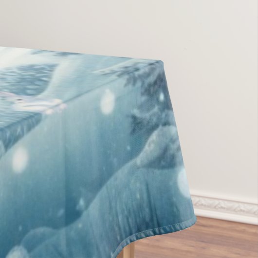 Sneeuwrijke winterberg tafelkleed (Voorbeeld)