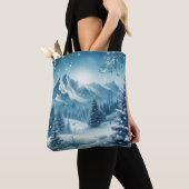 Sneeuwrijke winterberg tote bag (Dichtbij)