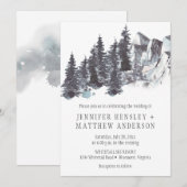Sneeuwrijke winterbomen Bergen Sneeuwbruiloft | Kaart (Voorkant / Achterkant)