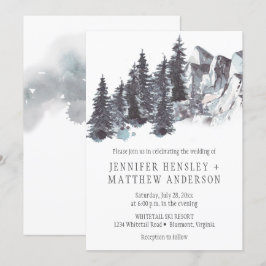 Sneeuwrijke winterbomen Bergen Sneeuwbruiloft | Kaart