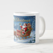 Sneeuwrit van Sinterklaas Grote Koffiekop (Voorkant rechts)