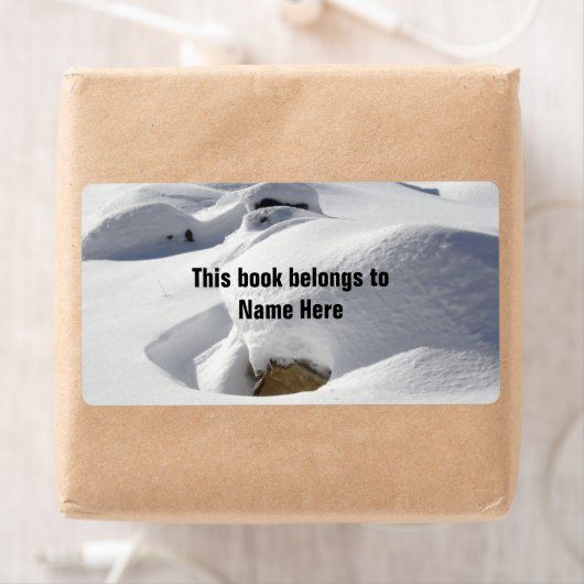 Sneeuwritfjes boven Rocks Book Identification Etiket (Insitu)