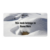 Sneeuwritfjes boven Rocks Book Identification Etiket (Voorkant)