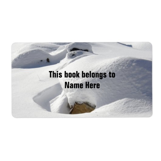 Sneeuwritfjes boven Rocks Book Identification Etiket (Voorkant)