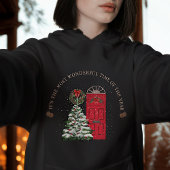 Sneeuwrood Groen Waterverf Schattigee Kerstboom Hoodie