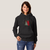 Sneeuwrood Groen Waterverf Schattigee Kerstboom Hoodie (Voorkant volledig)
