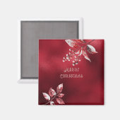 Sneeuwrood laat kerstmagneet achter magneet (Voorkant / Achterkant)