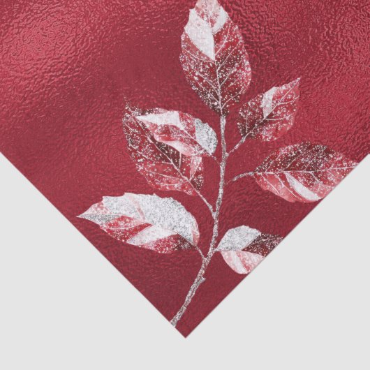 Sneeuwrood laat kerstvakantie weefsel papier (Detail)