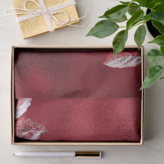 Sneeuwrood laat kerstvakantie weefsel papier (Geschenk)