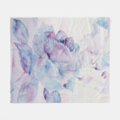 SneeuwRoos. Bloem Fleece Deken (Voorkant (Horizontaal))