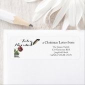 Sneeuwroos Feliz Navidad Letter Etiket (Insitu)