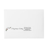 Sneeuwroos Feliz Navidad Letter Omwikkelbaar Adreslabel (Voorkant)