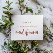 Sneeuwroze Maid of Edelachtbare dank je tekaart Kaart