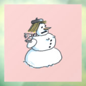 Sneeuwroze raamkoeling raamsticker (Vel 3)