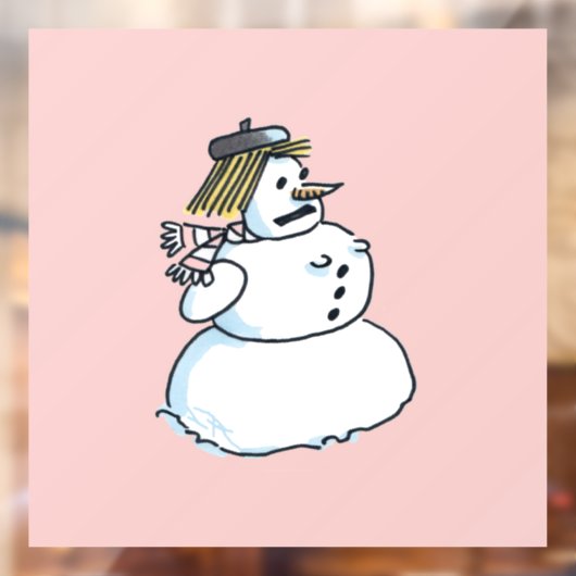 Sneeuwroze raamkoeling raamsticker (Vel 2)