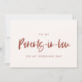 Sneeuwroze voor mijn ouders in de wet trouwdag kaart (Voorkant)