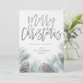 Sneeuwrug en prettige kerst (Staand voorkant)