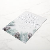 Sneeuwrug en prettige kerst folie uitnodiging (Gedraaid)