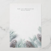 Sneeuwrug en prettige kerst folie uitnodiging (Achterkant)