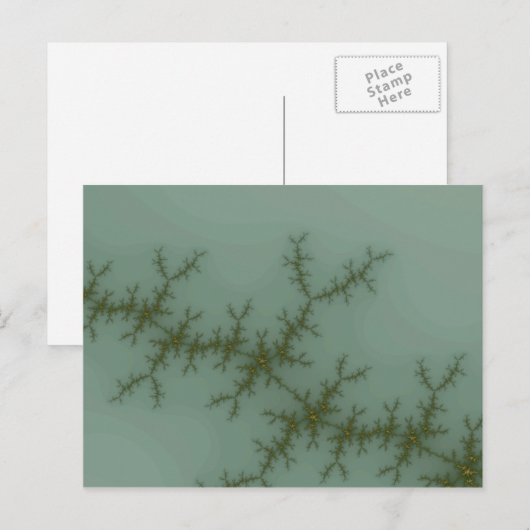 Sneeuwrug - Fractale kunst Briefkaart (Voorkant / Achterkant)