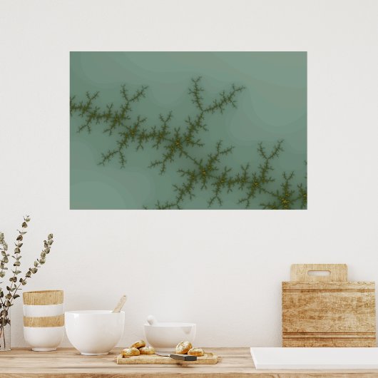 Sneeuwrug - Fractale kunst Poster (Keuken)