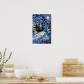 Sneeuwruimer in Snowy Winter Bossen Poster (Keuken)