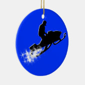 sneeuwruimer : poederspoor keramisch ornament (Rechts)