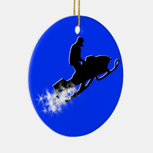 sneeuwruimer : poederspoor keramisch ornament (Rechts)