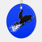 sneeuwruimer : poederspoor keramisch ornament (Links)