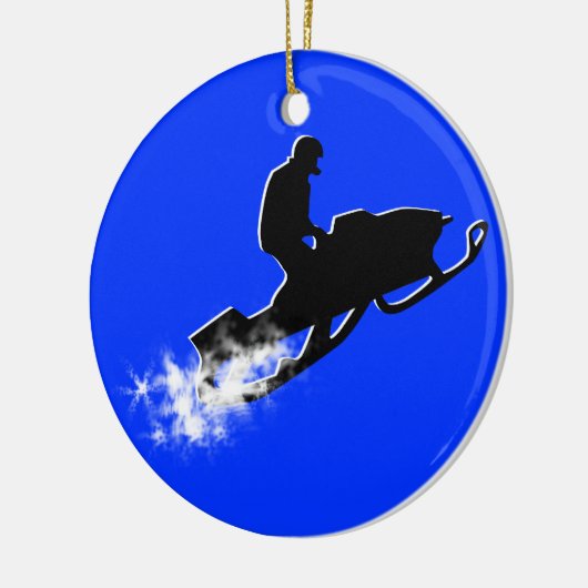 sneeuwruimer : poederspoor keramisch ornament (Links)