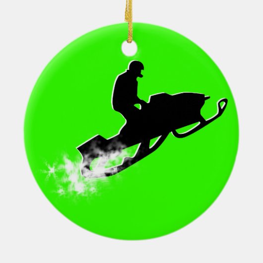 sneeuwruimer : poederspoor keramisch ornament (Achterkant)