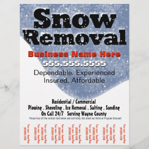 Sneeuwruimer Sjabloon van het blaasvlak 2 Flyer